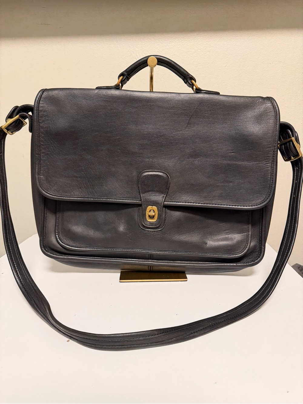 Vintage Coach Metropolitan Briefcase 5180 Black Leather 1999 Devil Wears Prada 2